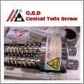 Kina Topp 10 tvillingkonisk skruvcylinder / konisk skruvtrumma för PVC-extruderprofil